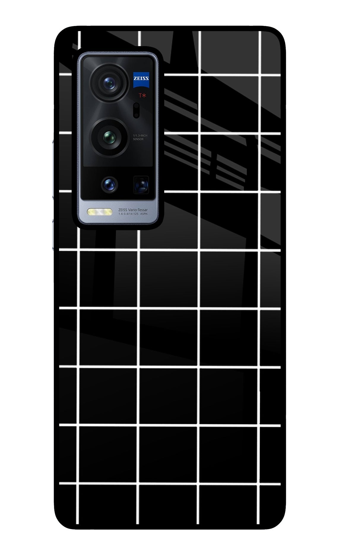 White Grid Vivo X60 Pro+ Back Cover