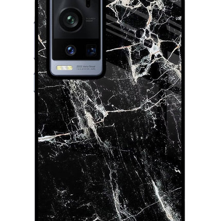 Black Marble Texture Vivo X60 Pro+ Glass Case