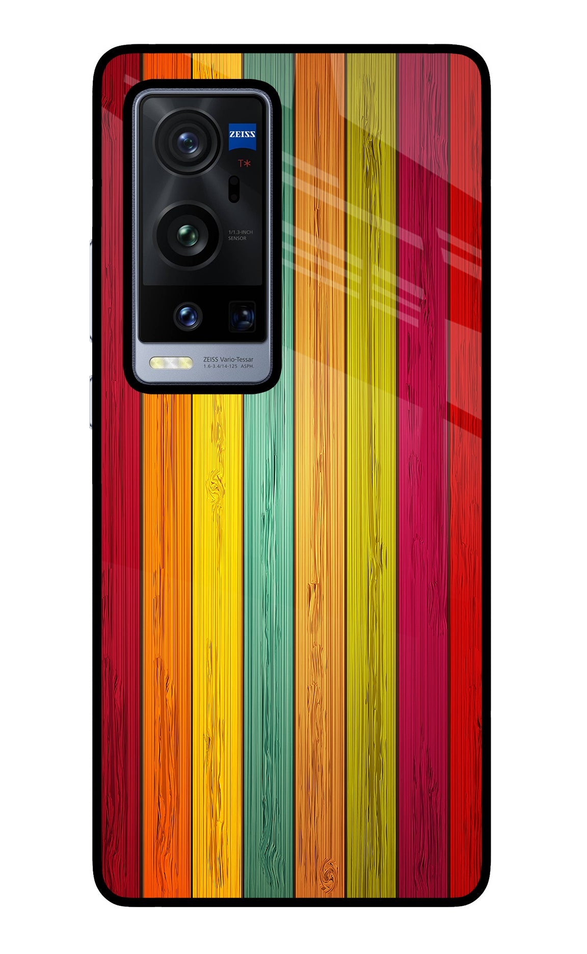 Multicolor Wooden Vivo X60 Pro+ Back Cover