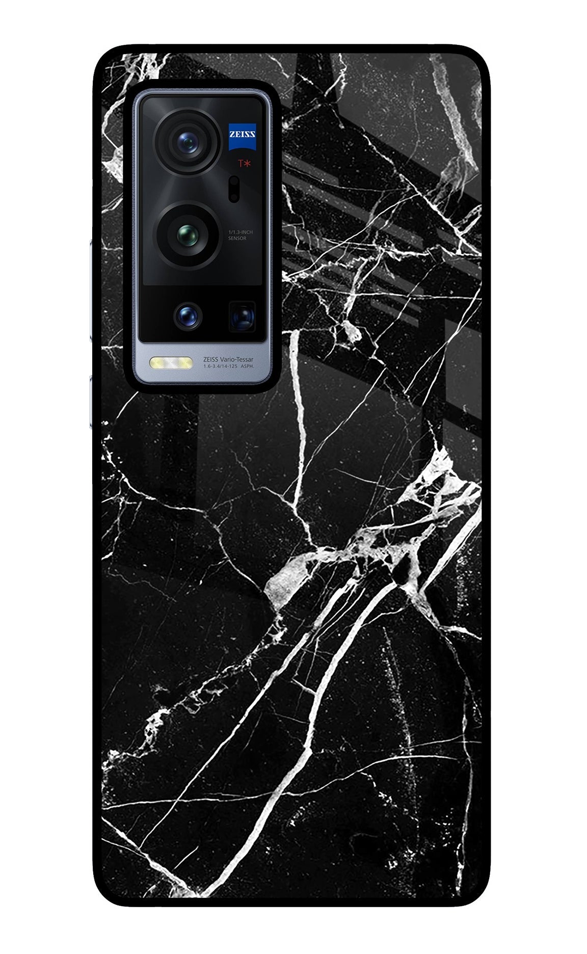 Black Marble Pattern Vivo X60 Pro+ Glass Case