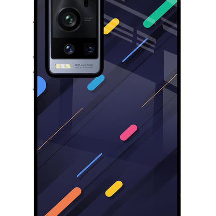 Abstract Design Vivo X60 Pro+ Glass Case Back Cover by Casekaro