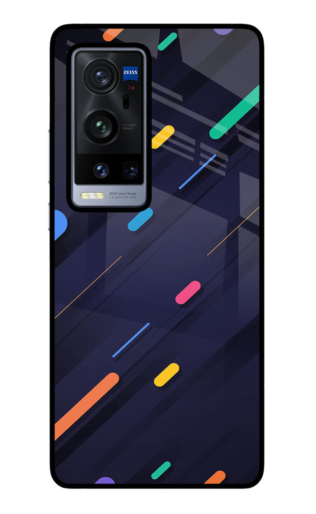 Abstract Design Vivo X60 Pro+ Glass Case Back Cover by Casekaro