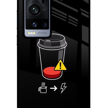 Coffee Vivo X60 Pro+ Glass Case Back Cover by Casekaro