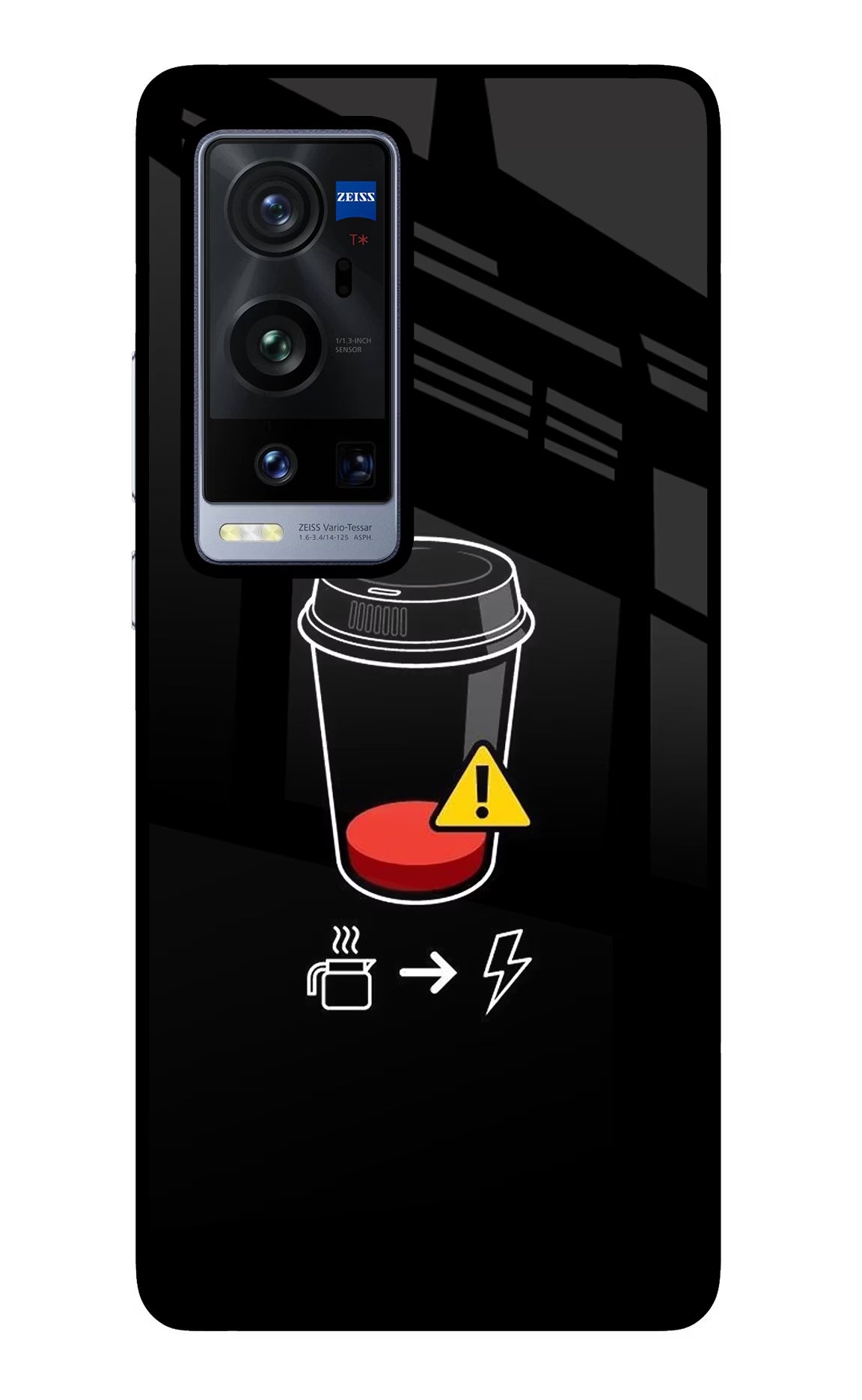 Coffee Vivo X60 Pro+ Glass Case Back Cover by Casekaro