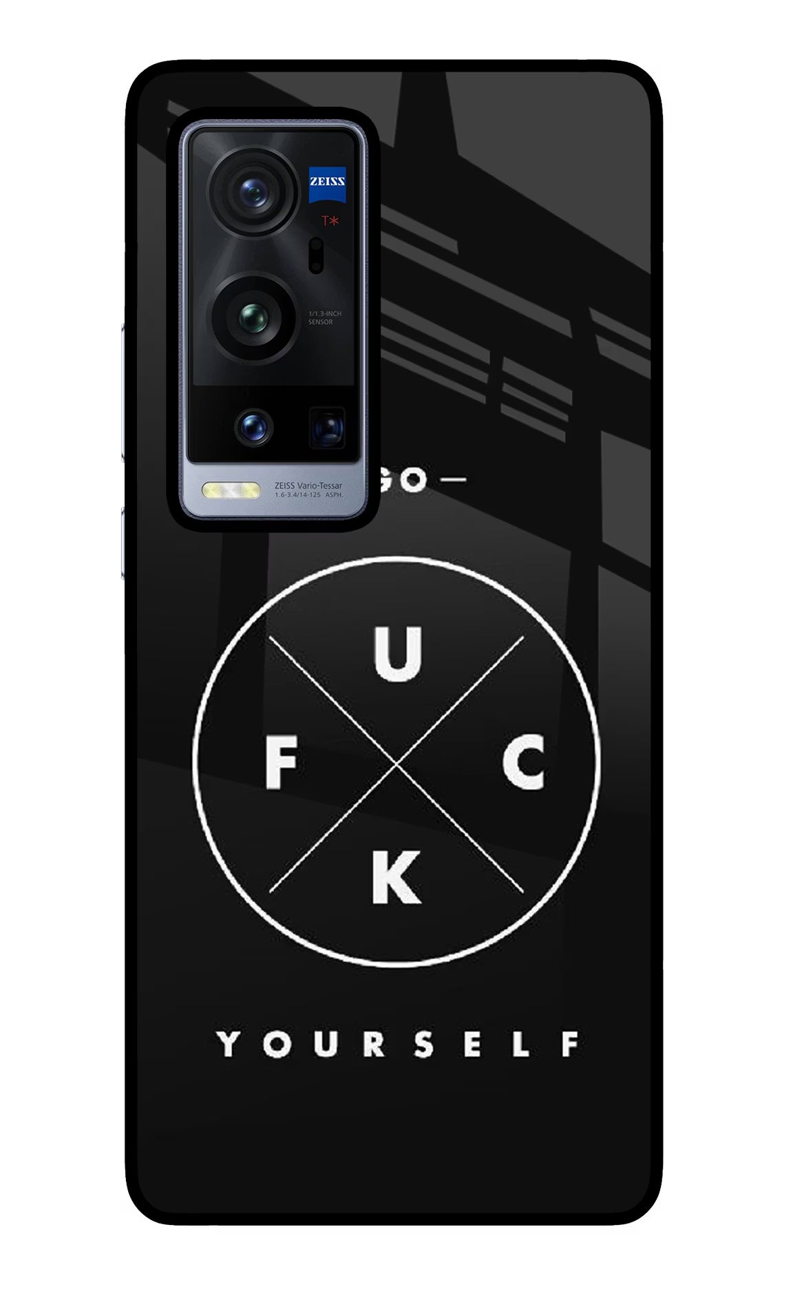 Go Fuck Yourself Vivo X60 Pro+ Glass Case Back Cover by Casekaro