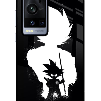 Goku Shadow Vivo X60 Pro+ Glass Case Back Cover by Casekaro
