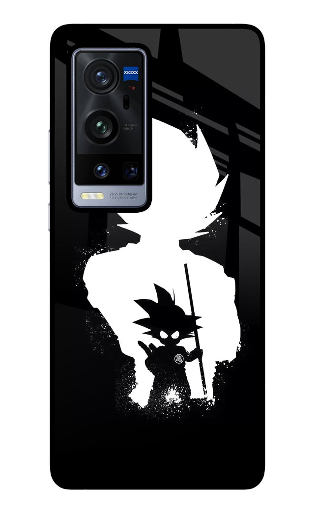Goku Shadow Vivo X60 Pro+ Glass Case Back Cover by Casekaro