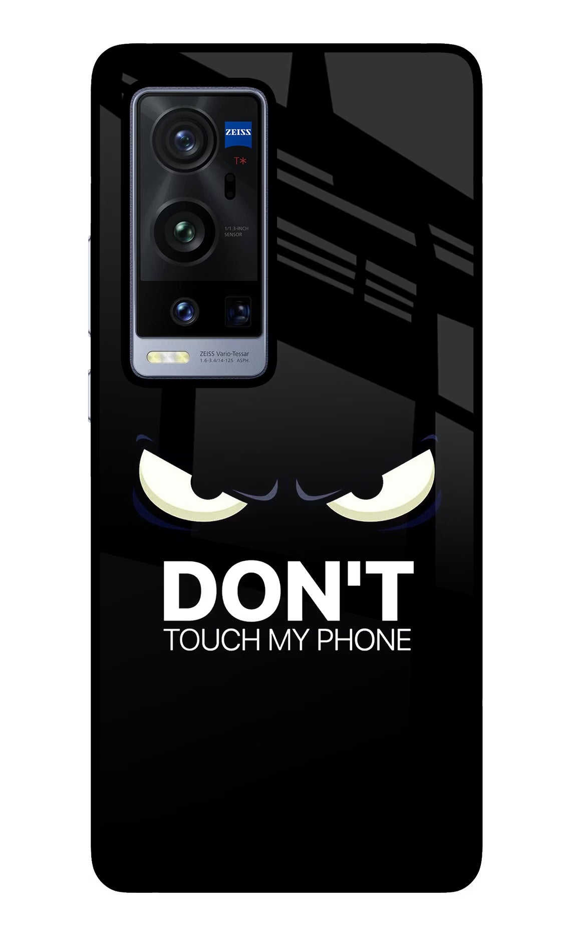 Don'T Touch My Phone Vivo X60 Pro+ Glass Case Back Cover by Casekaro