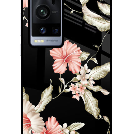 Flowers Vivo X60 Pro+ Glass Case Back Cover by Casekaro