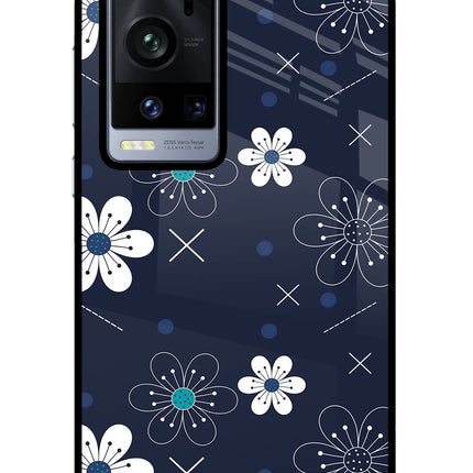Flowers Vivo X60 Pro+ Glass Case Back Cover by Casekaro