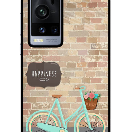 Happiness Artwork Vivo X60 Pro+ Glass Case Back Cover by Casekaro