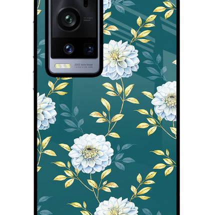 Flowers Vivo X60 Pro+ Glass Case Back Cover by Casekaro