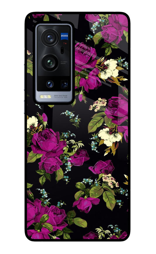 Flowers Vivo X60 Pro+ Glass Case