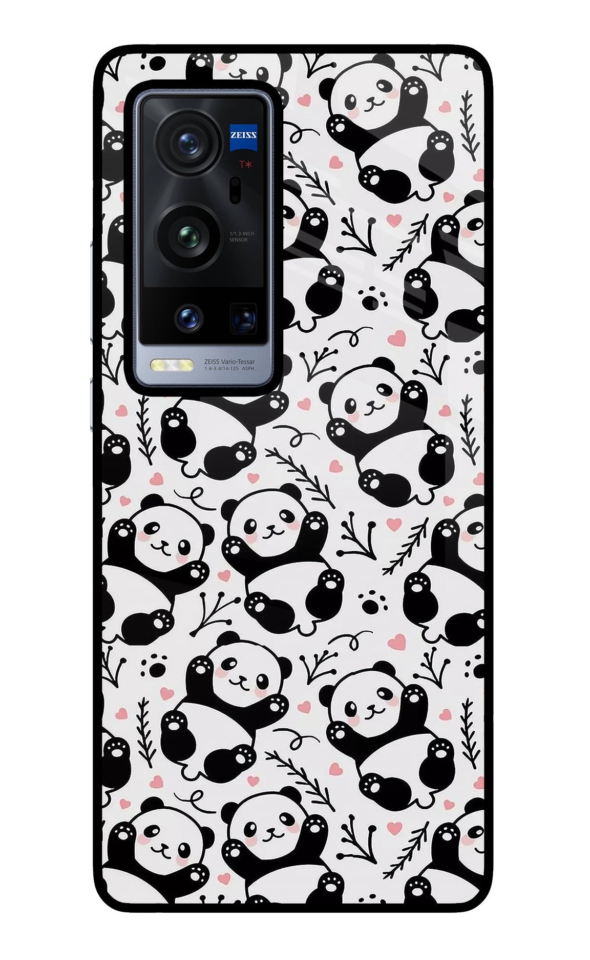 Cute Panda Vivo X60 Pro+ Glass Case