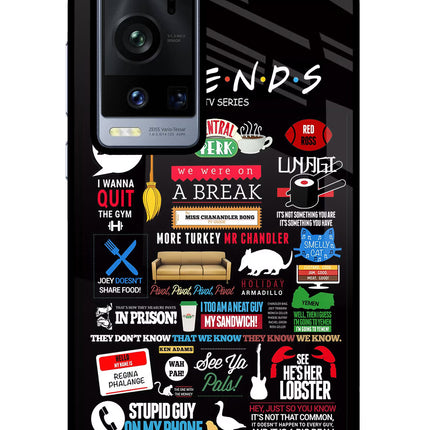 FRIENDS Vivo X60 Pro+ Glass Case Back Cover by Casekaro