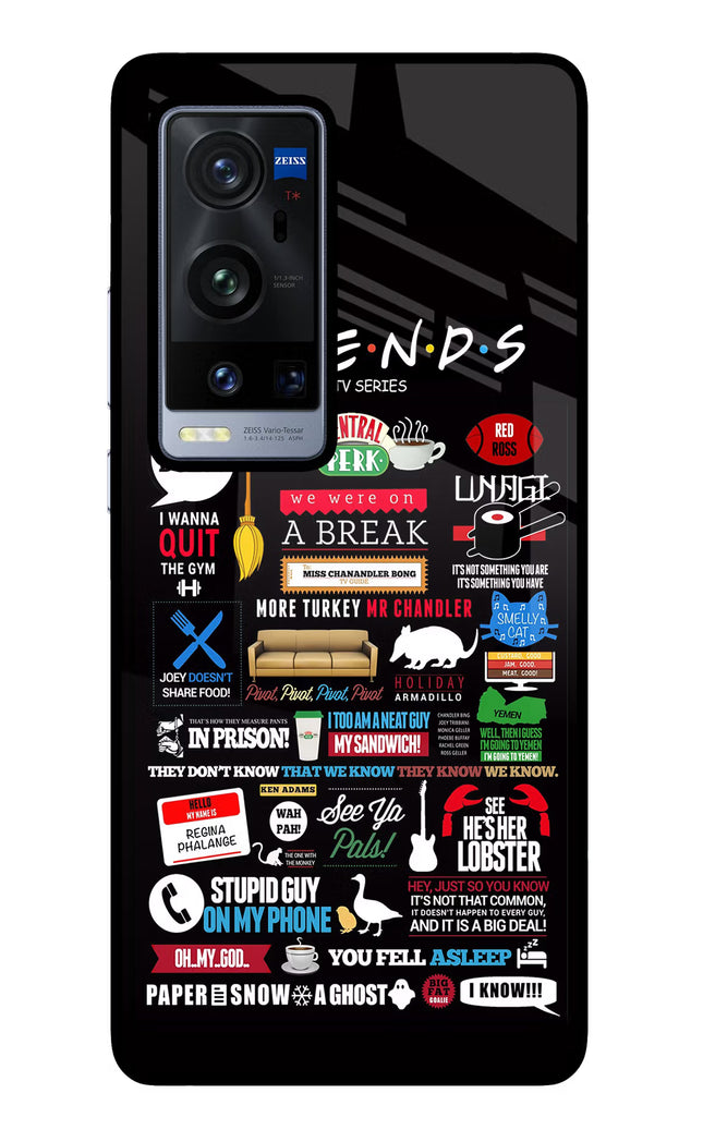 FRIENDS Vivo X60 Pro+ Glass Case Back Cover by Casekaro