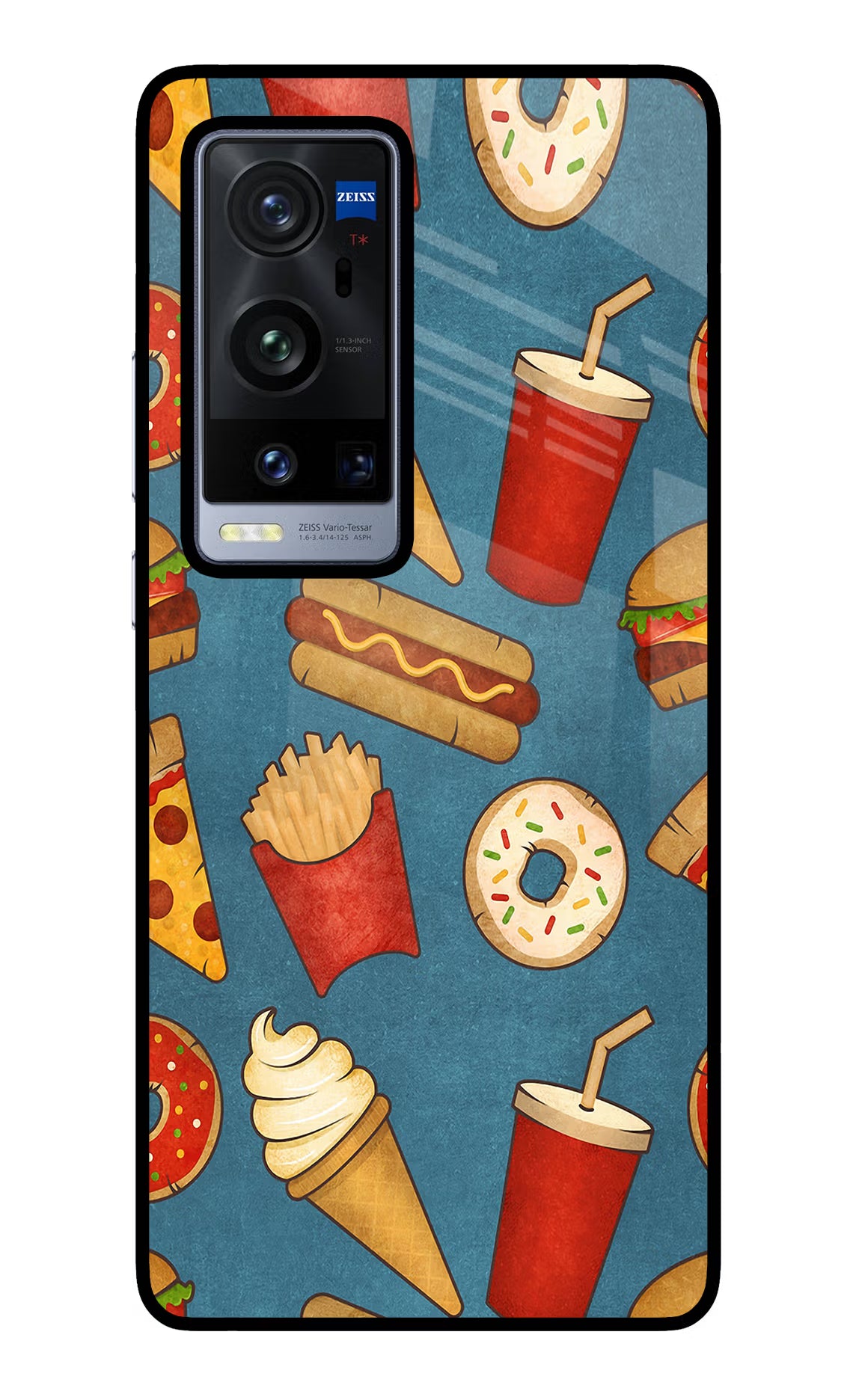 Foodie Vivo X60 Pro+ Glass Case Back Cover by Casekaro
