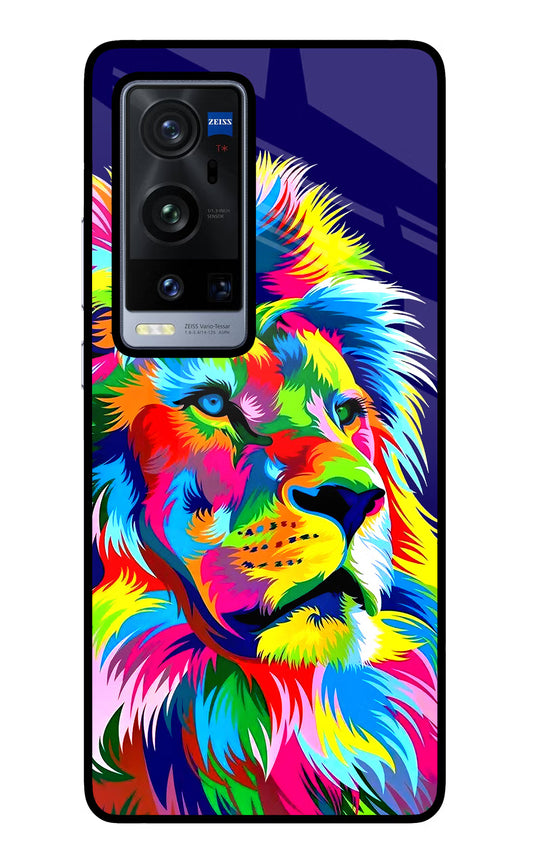Vector Art Lion Vivo X60 Pro+ Glass Case