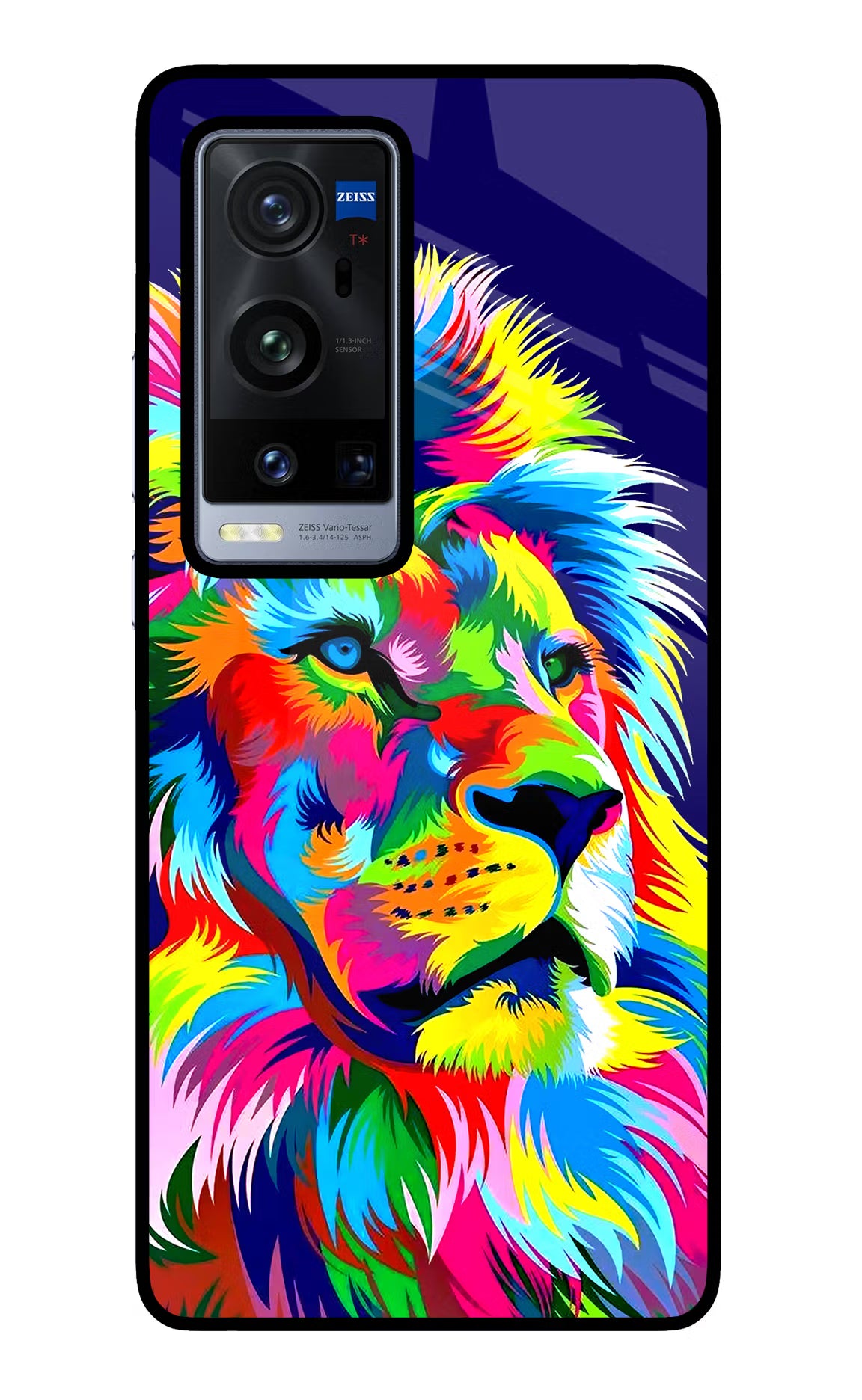 Vector Art Lion Vivo X60 Pro+ Glass Case Back Cover by Casekaro