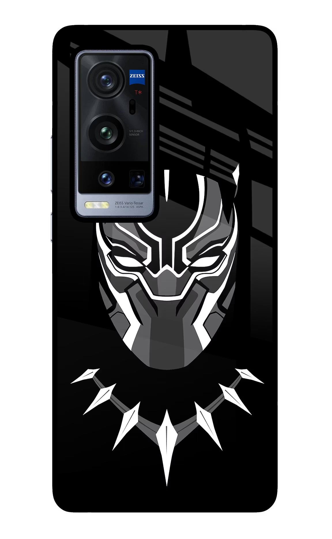 Black Panther Vivo X60 Pro+ Glass Case Back Cover by Casekaro