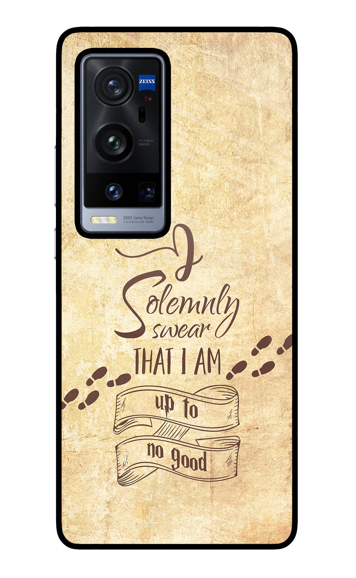 I Solemnly swear that i up to no good Vivo X60 Pro+ Glass Case Back Cover by Casekaro