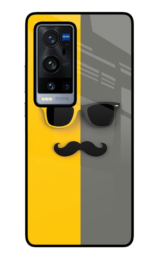 Sunglasses with Mustache Vivo X60 Pro+ Glass Case