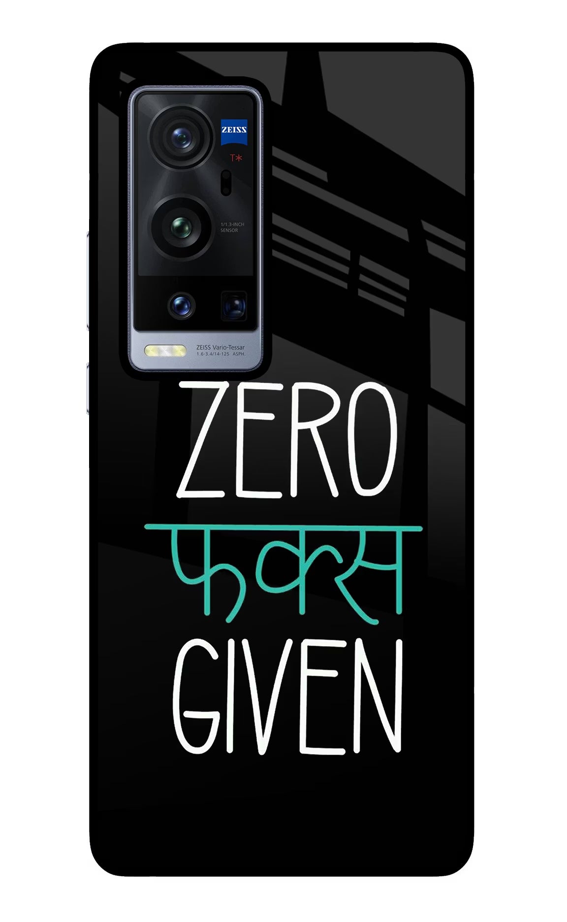 Zero Fucks Given Vivo X60 Pro+ Glass Case Back Cover by Casekaro