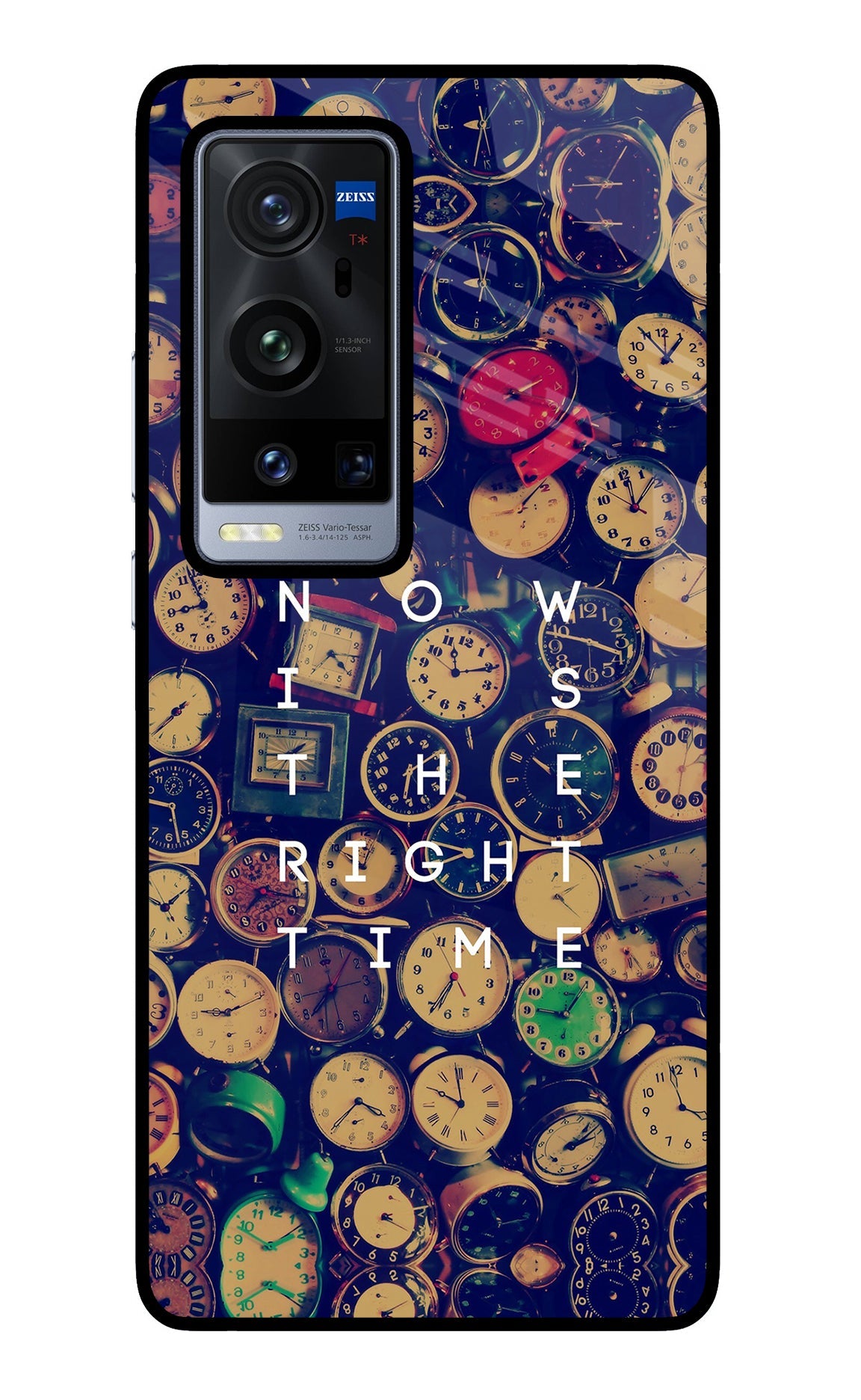 Now is the Right Time Quote Vivo X60 Pro+ Glass Case