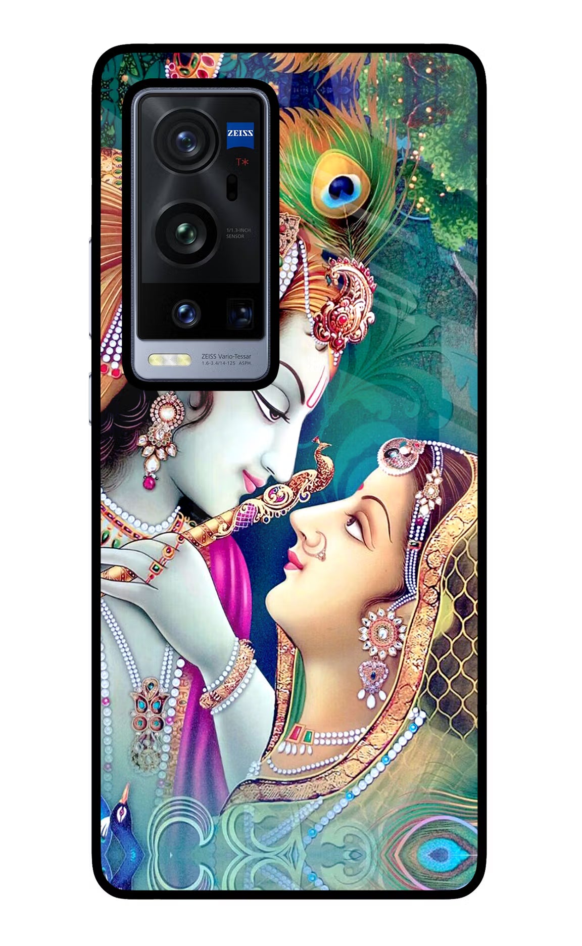 Lord Radha Krishna Vivo X60 Pro+ Glass Case Back Cover by Casekaro