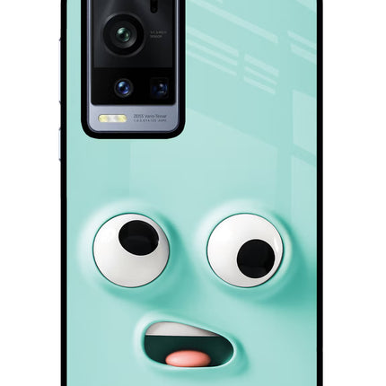 Funny Cartoon Vivo X60 Pro+ Glass Case Back Cover by Casekaro