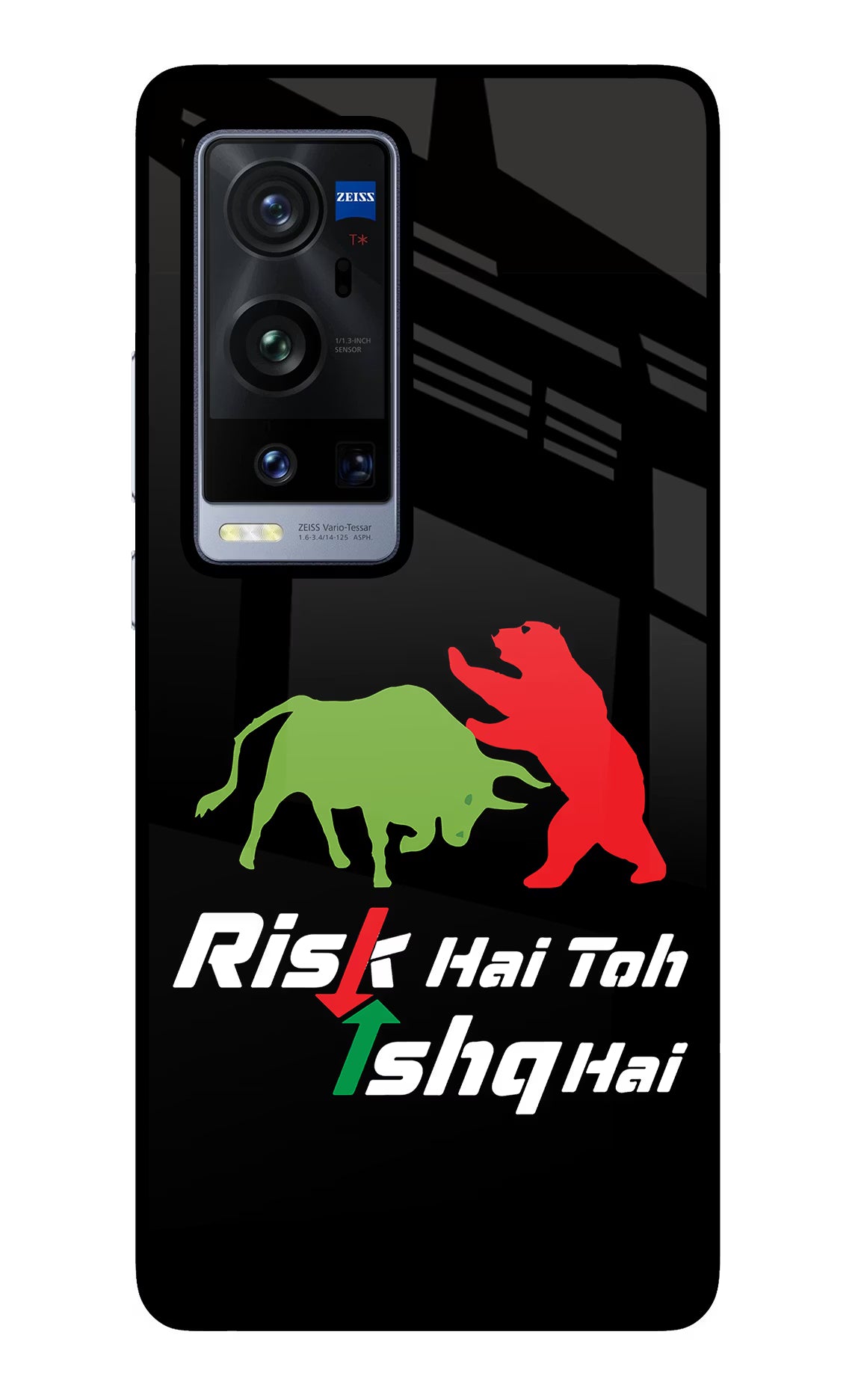 Risk Hai Toh Ishq Hai Vivo X60 Pro+ Glass Case Back Cover by Casekaro