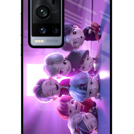 BTS Chibi Vivo X60 Pro+ Glass Case