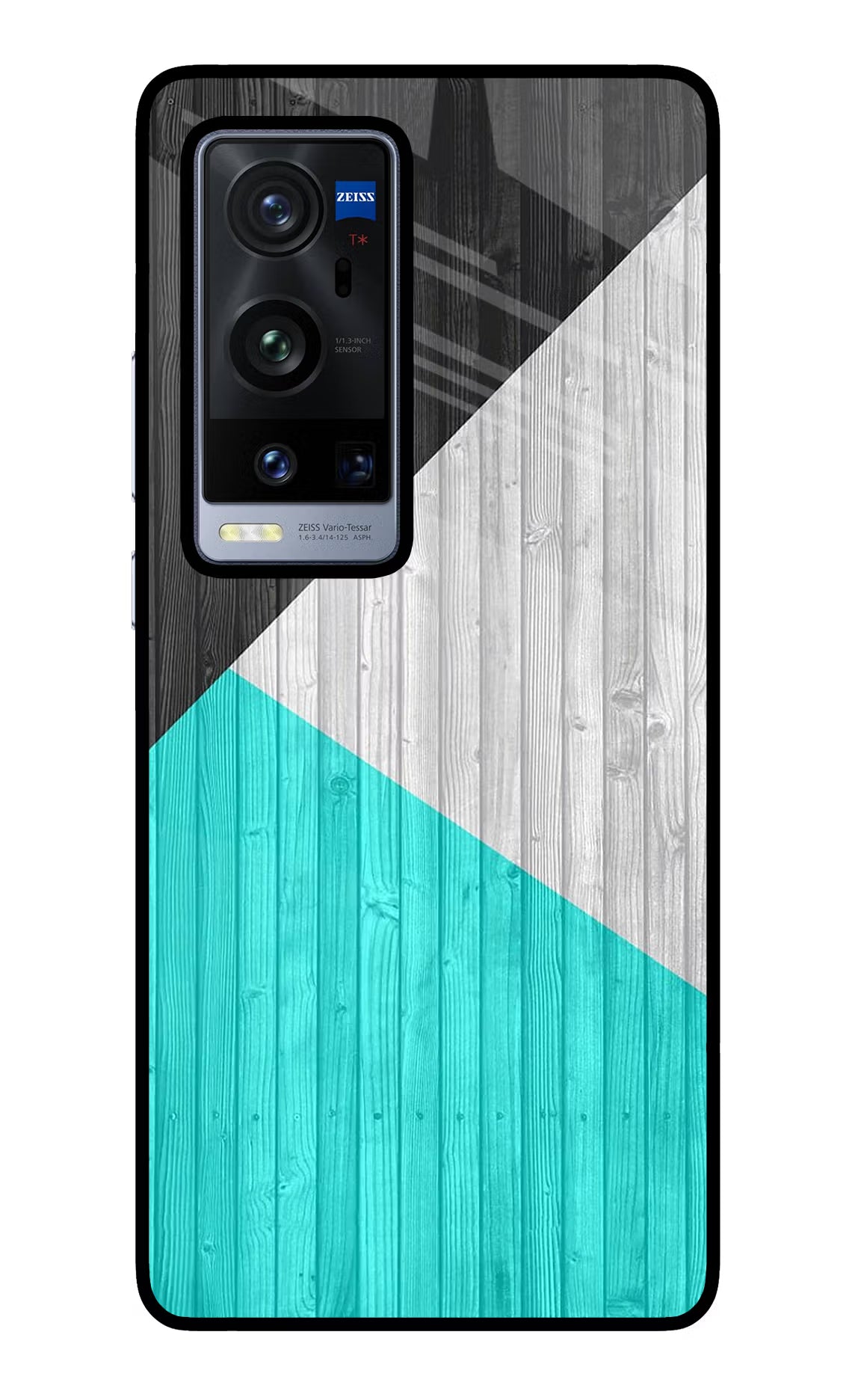 Wooden Abstract Vivo X60 Pro+ Glass Case Back Cover by Casekaro