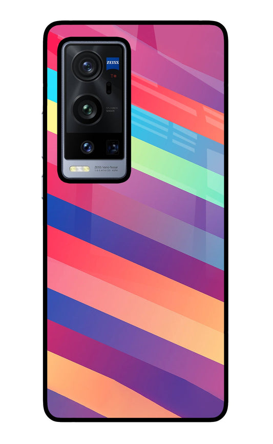 Stripes color Vivo X60 Pro+ Glass Case