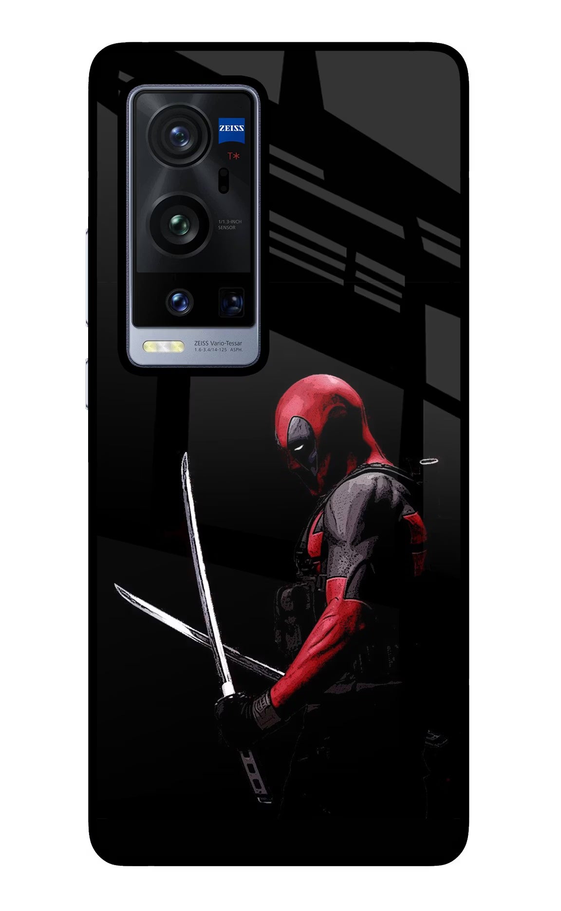 Deadpool Vivo X60 Pro+ Glass Case Back Cover by Casekaro