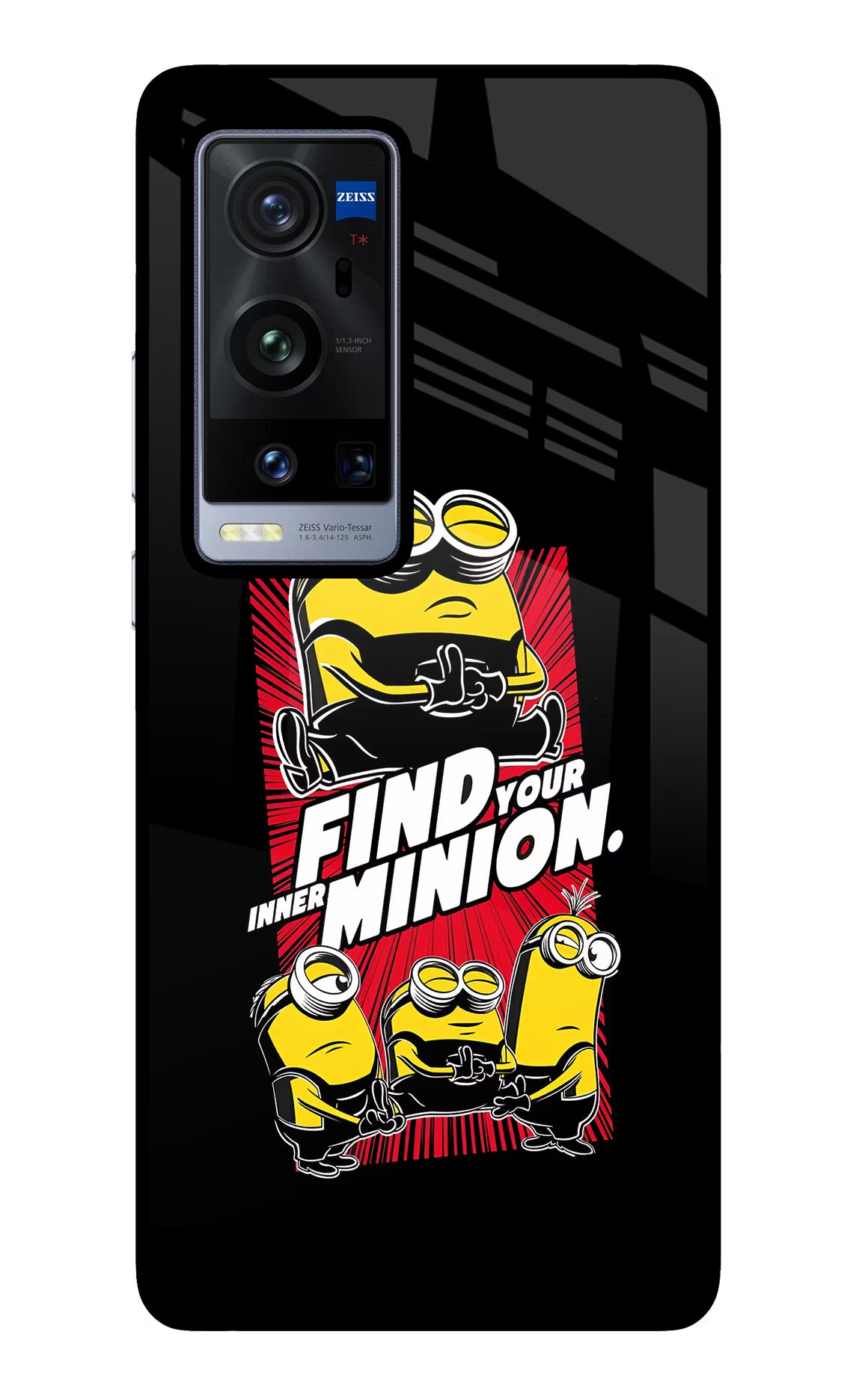 Find your inner Minion Vivo X60 Pro+ Glass Case Back Cover by Casekaro