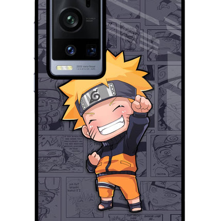 Chota Naruto Vivo X60 Pro+ Glass Case Back Cover by Casekaro
