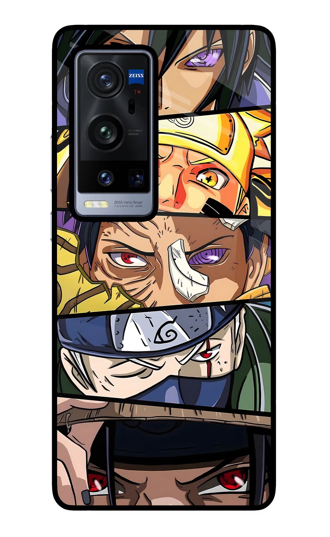 Naruto Character Vivo X60 Pro+ Glass Case Back Cover by Casekaro