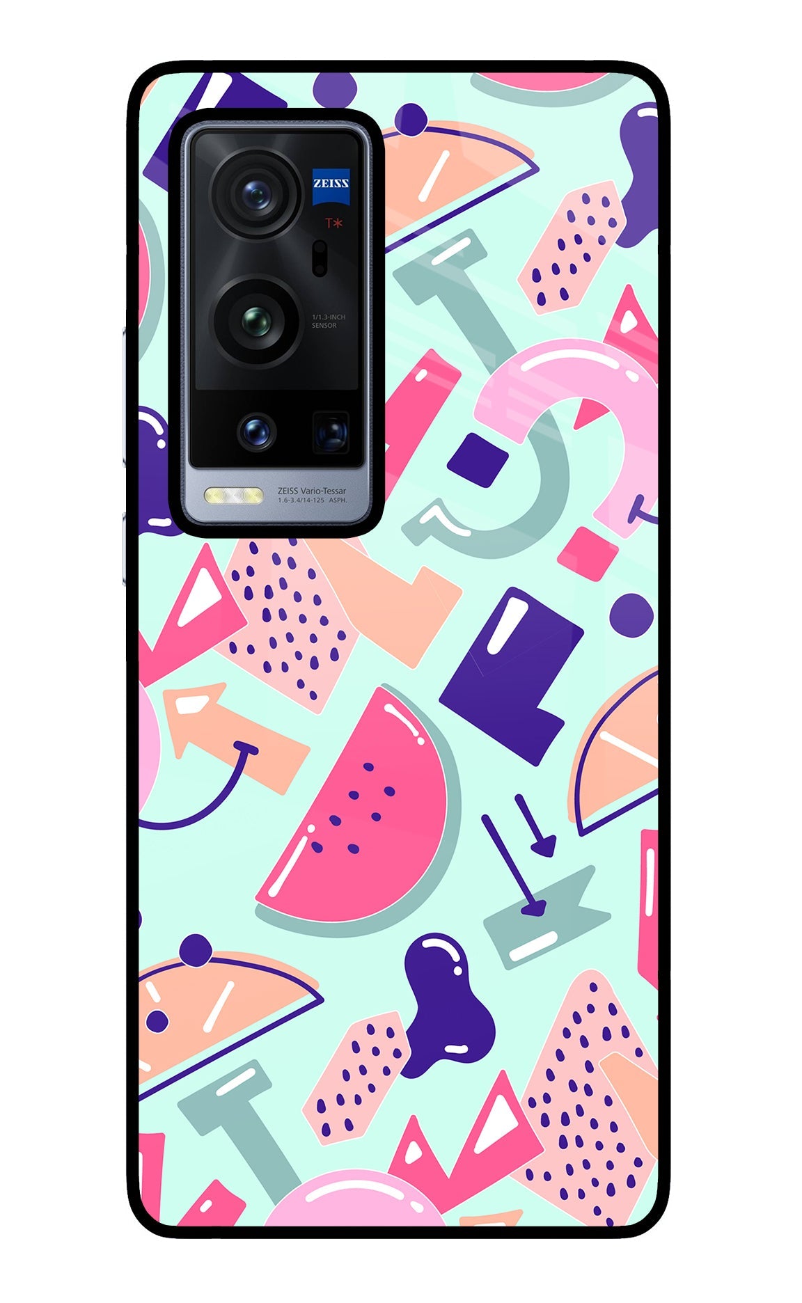 Doodle Pattern Vivo X60 Pro+ Glass Case