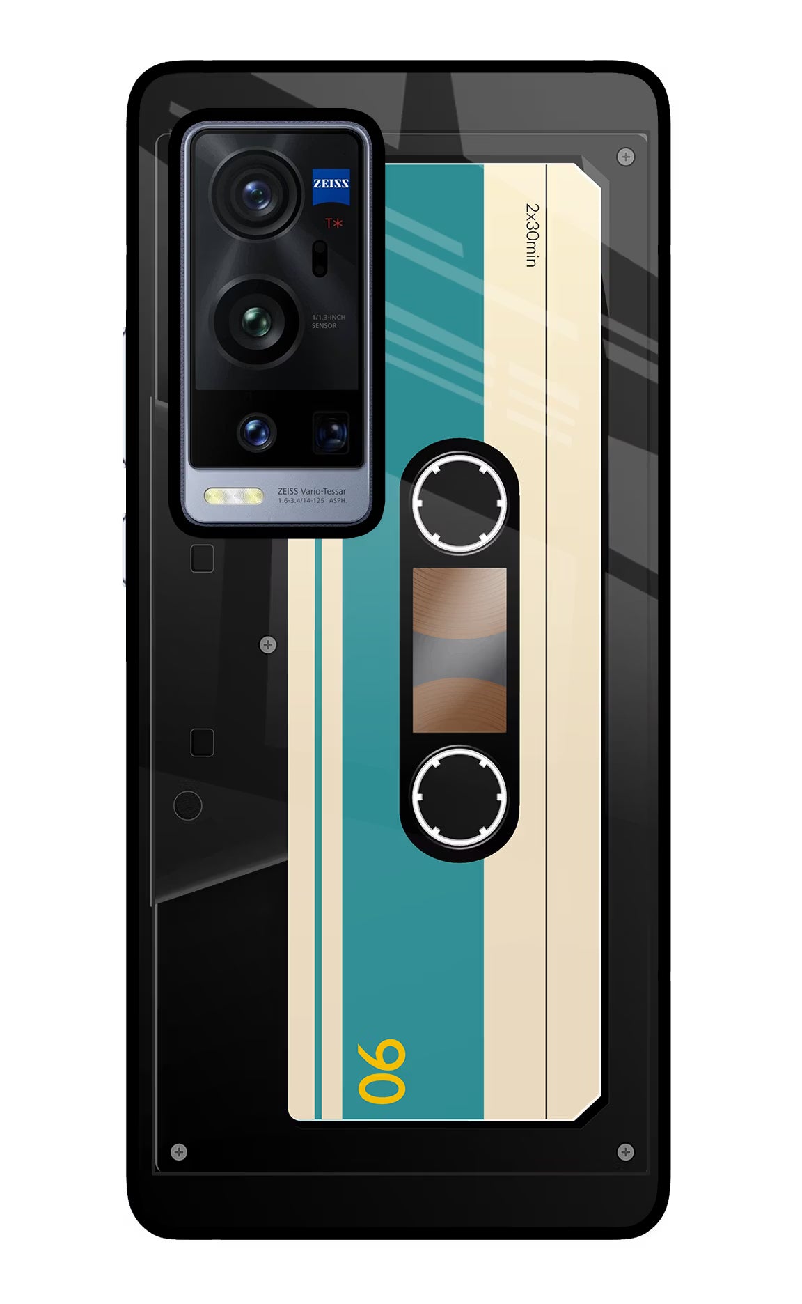 Cassette Vivo X60 Pro+ Glass Case Back Cover by Casekaro