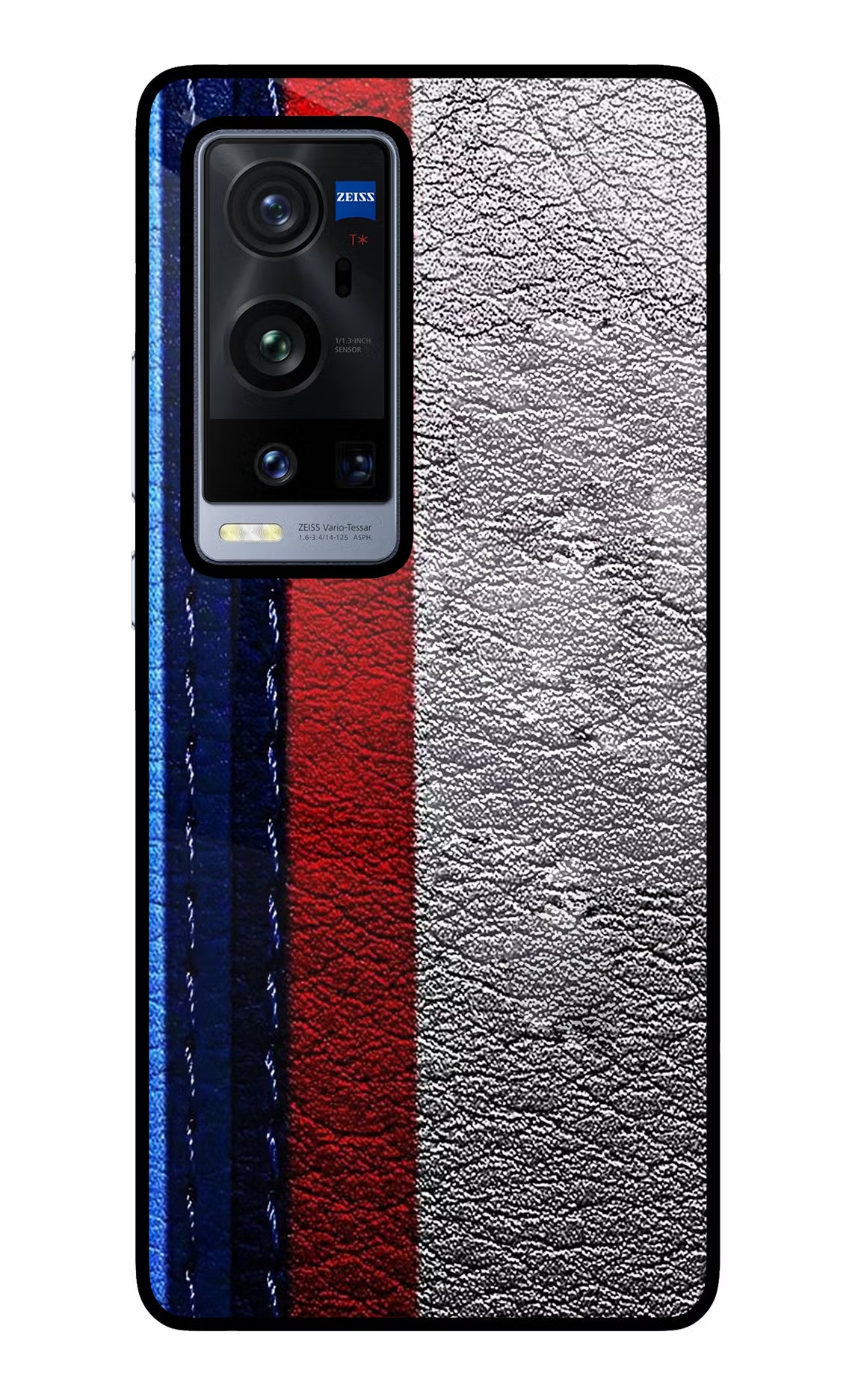 BMW Stripes Vivo X60 Pro+ Glass Case Back Cover by Casekaro