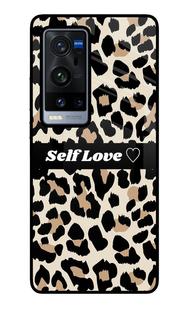 Leopard Print Self Love Vivo X60 Pro+ Glass Case