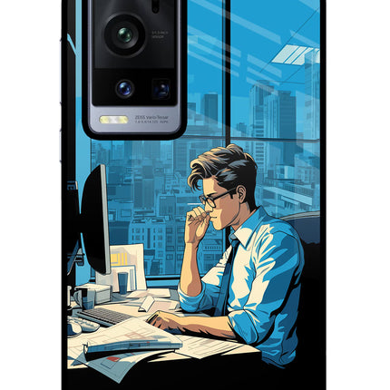 Focused Hustler (AI Generated) Vivo X60 Pro+ Glass Case