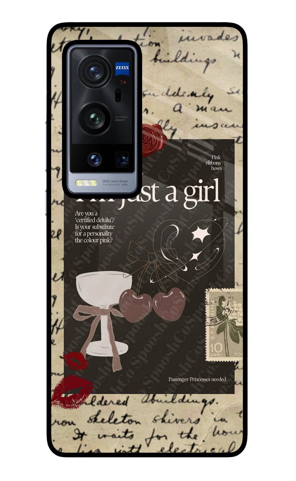 I am just a girl Vivo X60 Pro+ Glass Case Back Cover by Casekaro