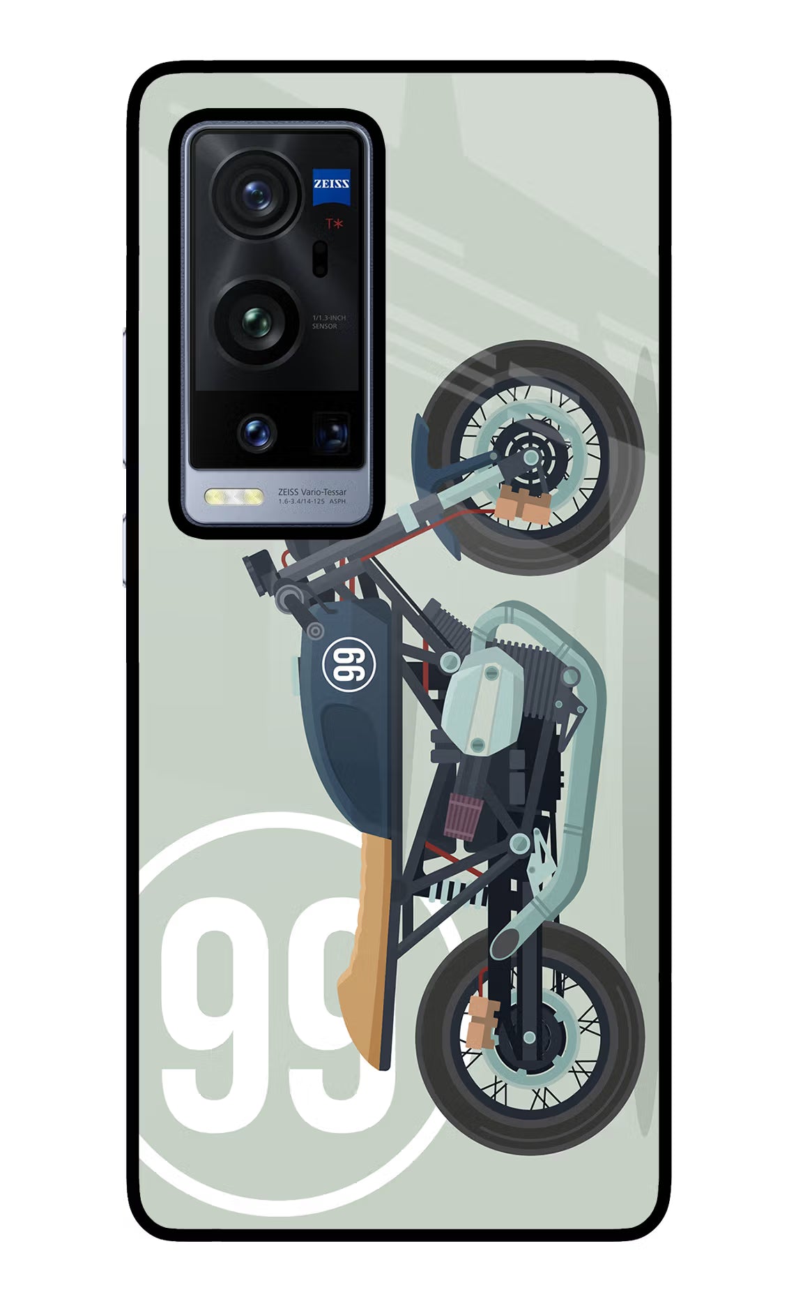 Classic Cafe Racer 99 Vivo X60 Pro+ Glass Case
