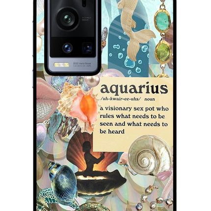 Aquarius Zodiac Vivo X60 Pro+ Glass Case