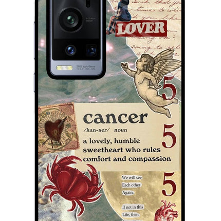 Cancer Zodiac Vivo X60 Pro+ Glass Case
