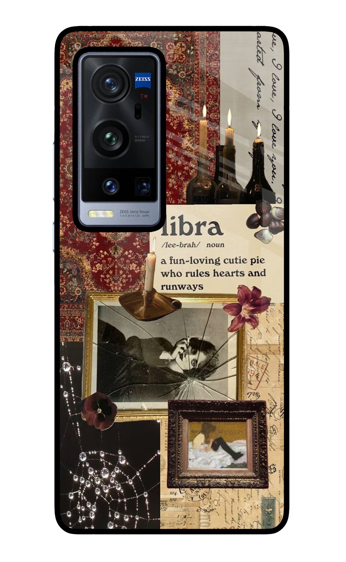 Libra Zodiac Vivo X60 Pro+ Glass Case Back Cover by Casekaro
