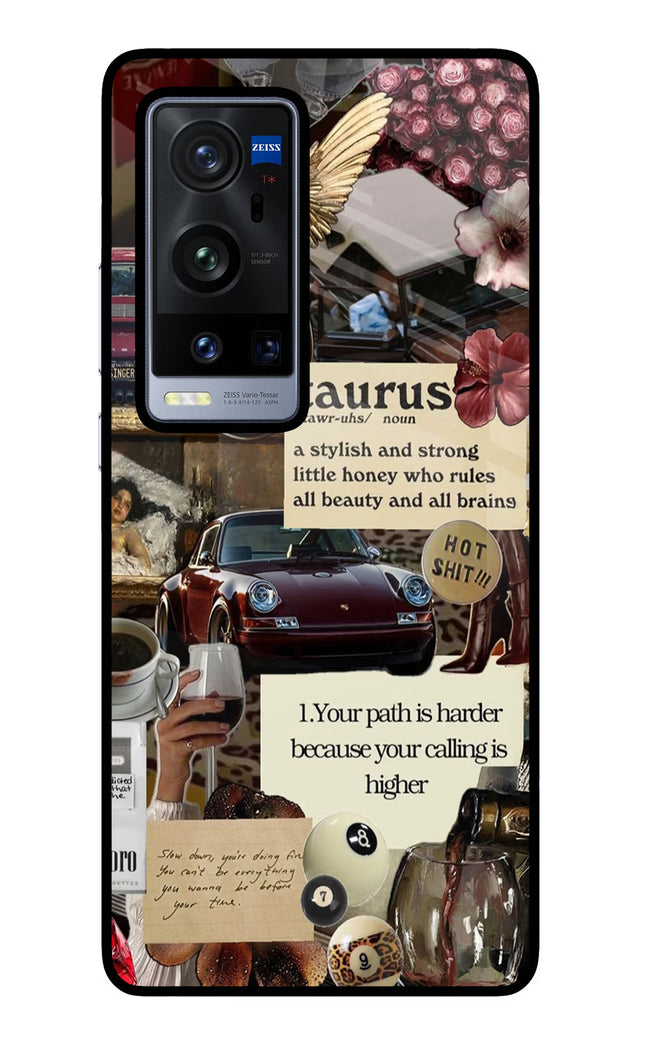 Taurus Zodiac Vivo X60 Pro+ Glass Case
