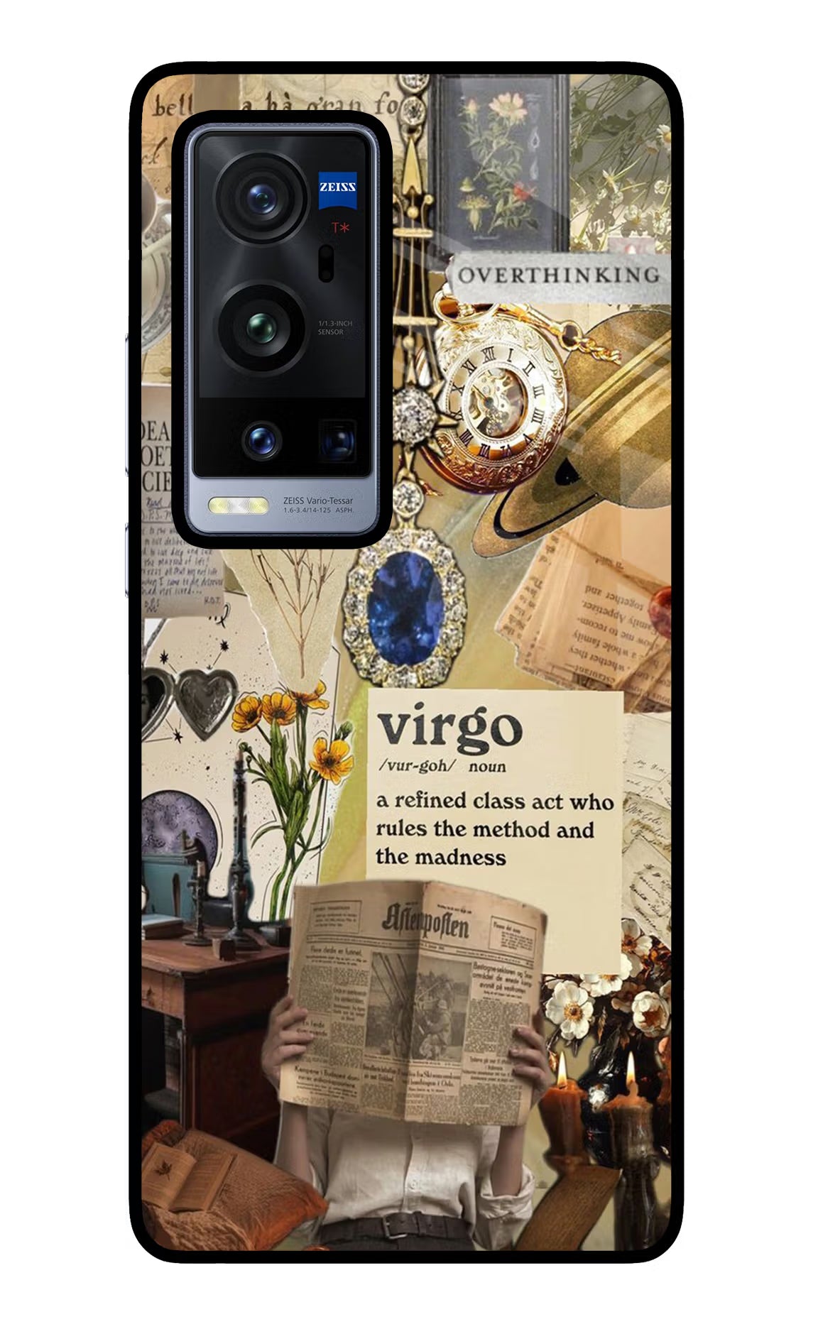Virgo Zodiac Vivo X60 Pro+ Glass Case Back Cover by Casekaro